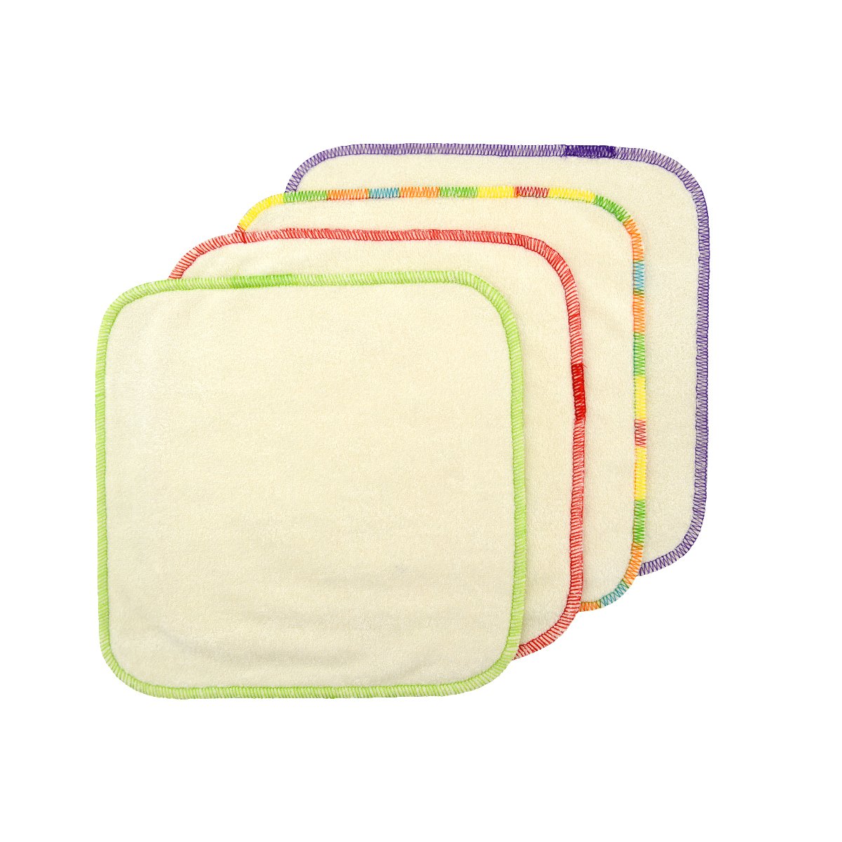 babygoal Baby Cloth Wipes 12 Pack, Washable Reusable Rayon from Bamboo Small Saliva Towels for Newborns, Ultra-Soft Cloth Face Wipes - Image 4